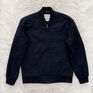 Iron & Resin Men’s Black Full Zip Front Cotton Bomber Jacket Coat